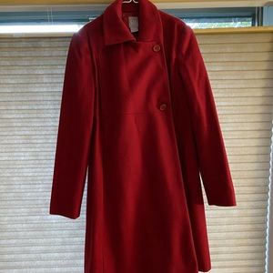 Gap Maternity Red Wool Coat Small